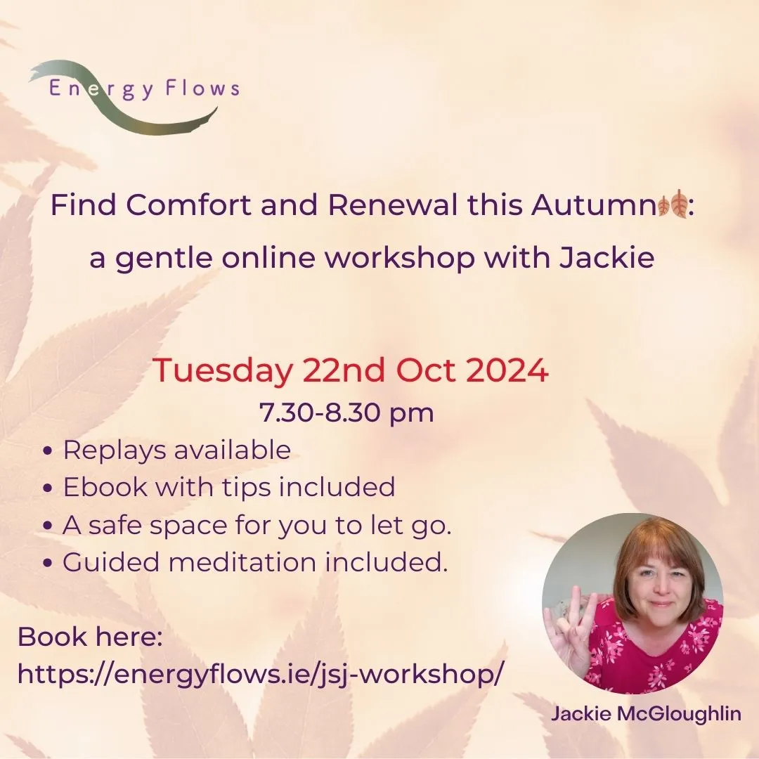 Find Comfort and Renewal This Autumn 🍂: A Gentle Online Workshop with Jackie